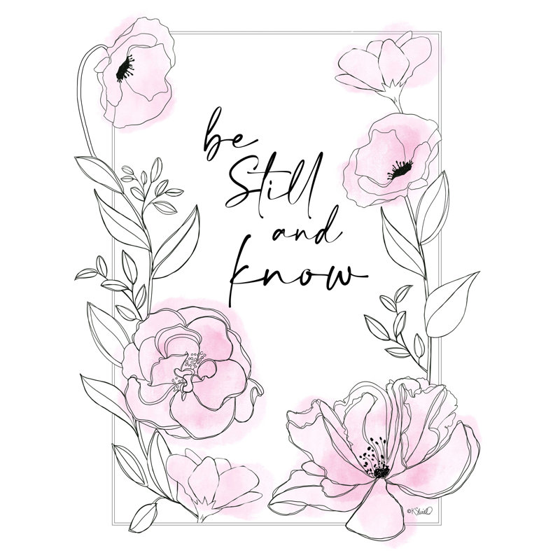 «Be Still and Know», reproduction sur toile tendue, H 16 po x l 12 po