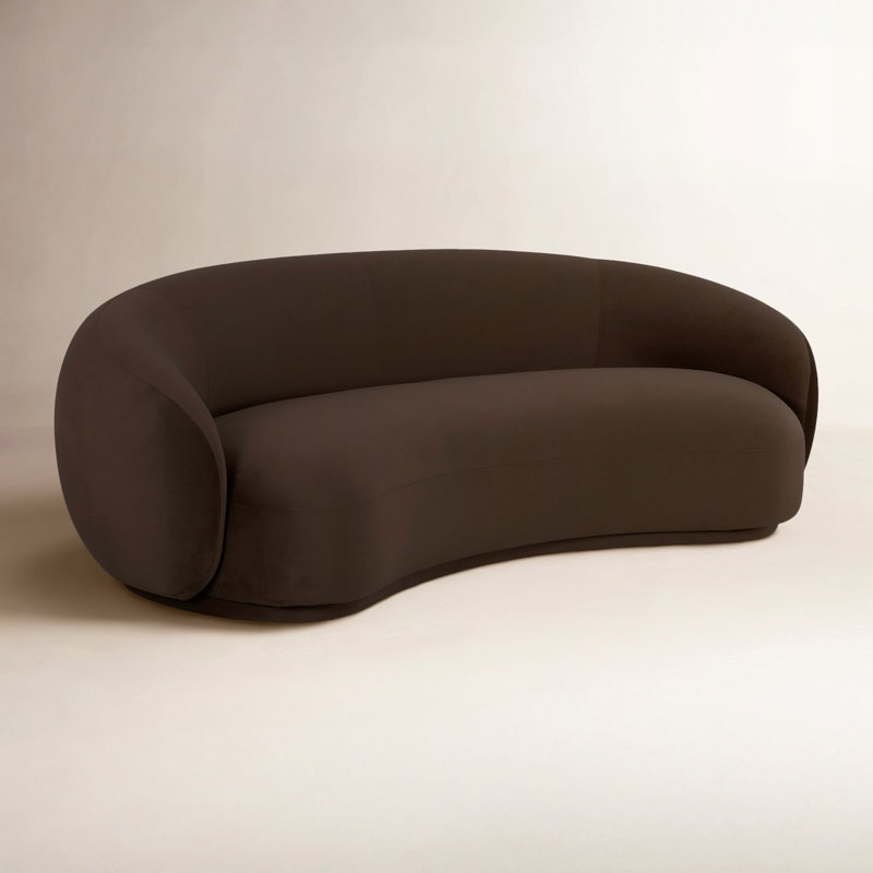 Tov Furniture Kendall Chocolate Brown Velvet Sofa, Chocolate Velvet