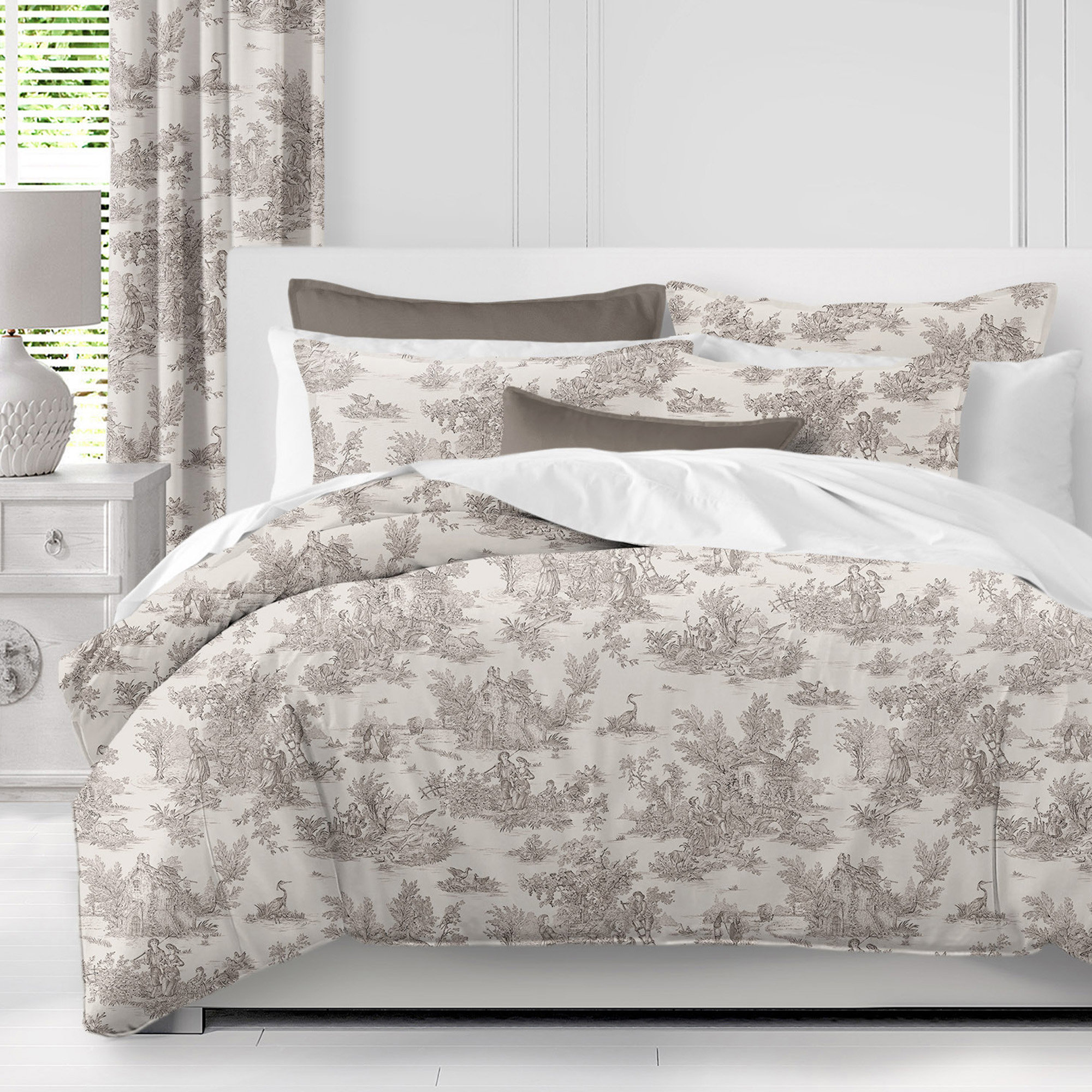 The Tailor's Bed Toile De Jouy 100% Cotton Comforter Set Wayfair