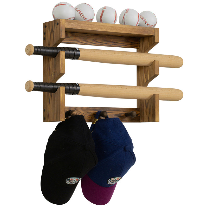 Solid Wood Wall Mounted Required Multi-Use Sports Rack