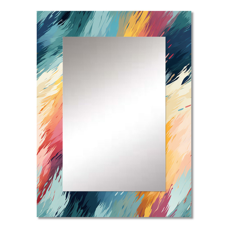 Contemporary Artistry Chevron Pattern - Abstract Unique Wall Mirror, Abstract Mirror, Printed Metal Art, 32" x 24"