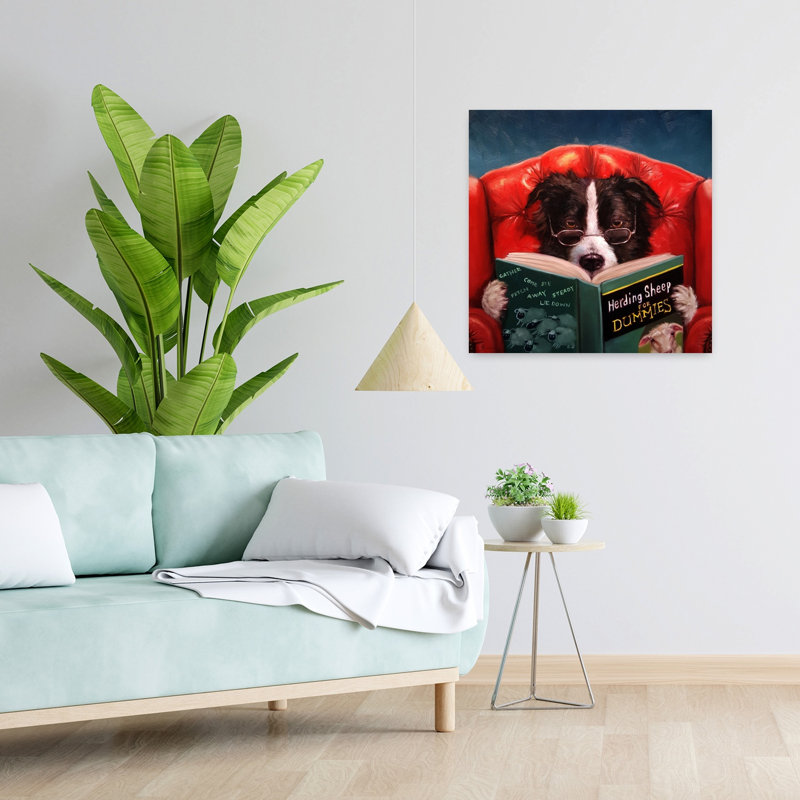 Herding Sheep Contemporary Dog, art urbain, H 24 po x l 24 po