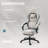 Dowinx Adjustable Reclining Ergonomic Swiveling Floor Game Chair with Footrest in Beige,Black,Green,Pink-524012710