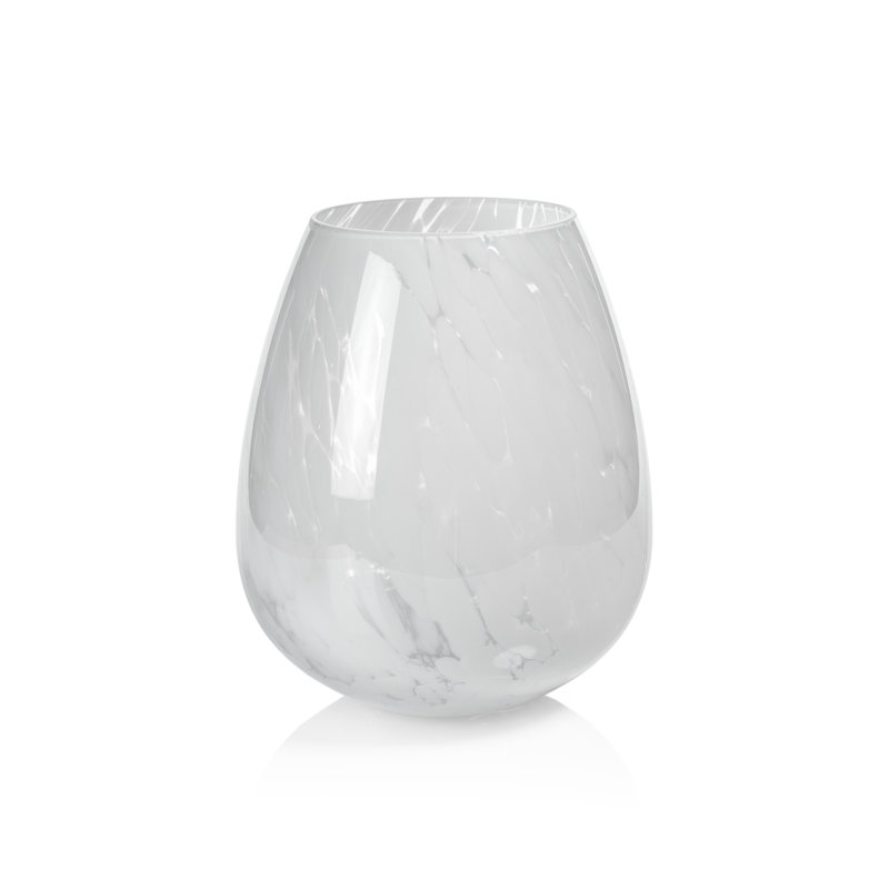 Vase de table en verre Gracelyn, H 12 po x l 10,25 po x P 10,25 po