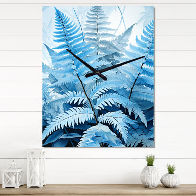 Horloge murale Ferns Azure Dreams II