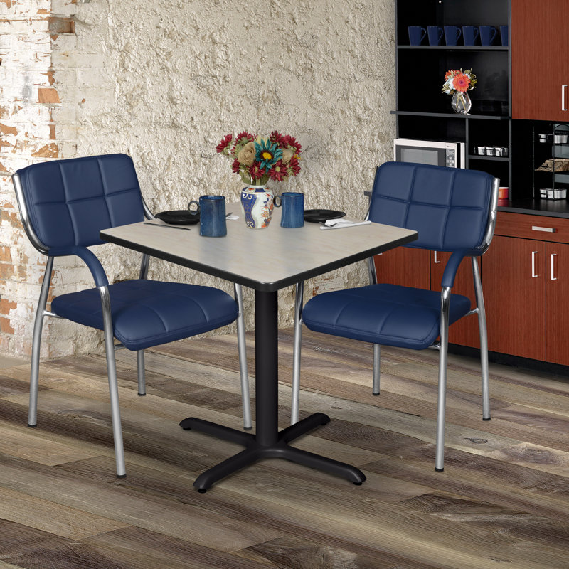 Neyland Cain Square X-Base Breakroom Table, Maple, 29" H x 30" L x 30" W
