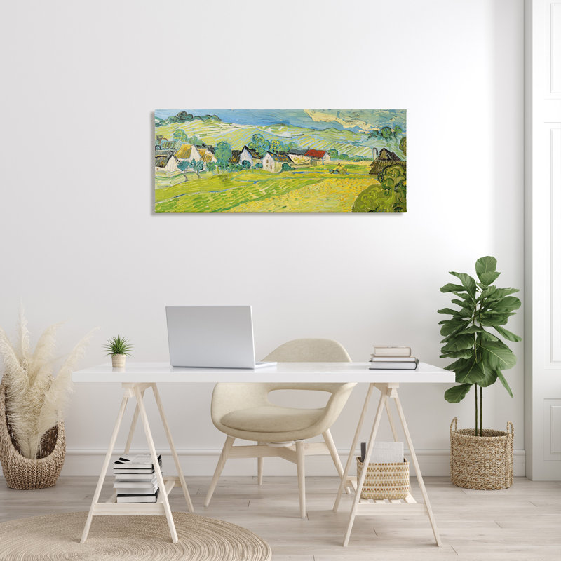«Classic Van Gogh Sunny View», peinture Vue Ensoleille par Vincent Van Gogh - impression d'art graphique, H 20 po x l 48 po