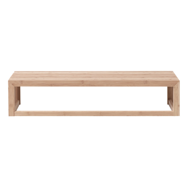Fink Bamboo Solid Wood Accent Shelf, 20cm H x 94.5cm W x 27cm D