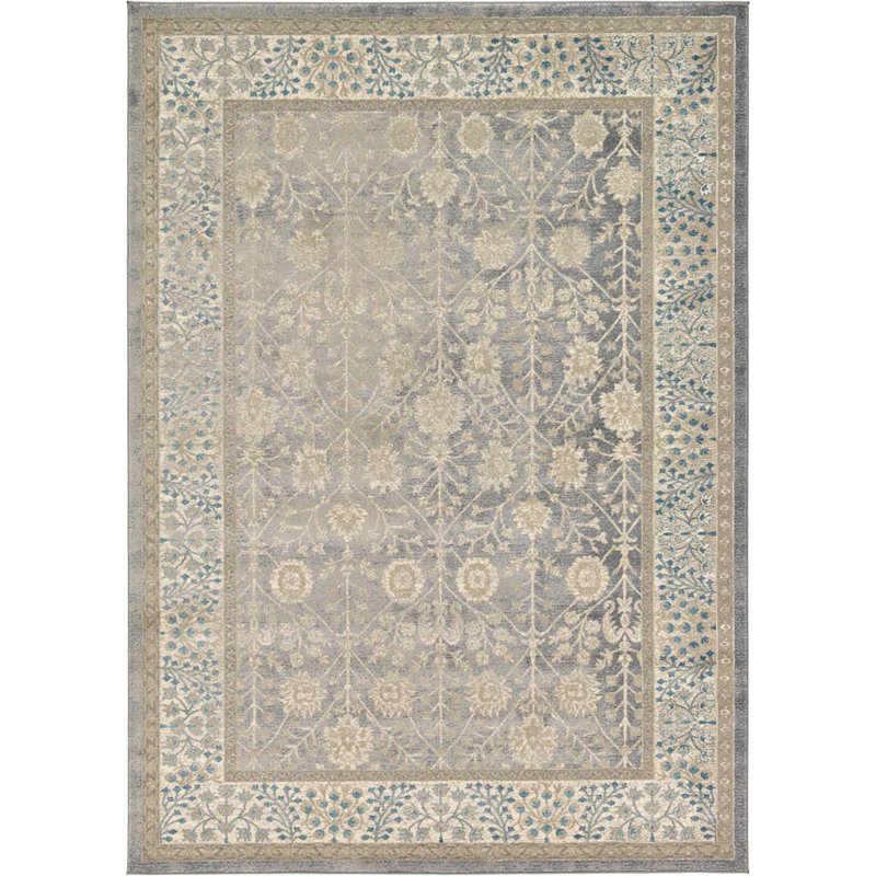 Linz Floral Indoor Rug, Rectangle 6' x 9'