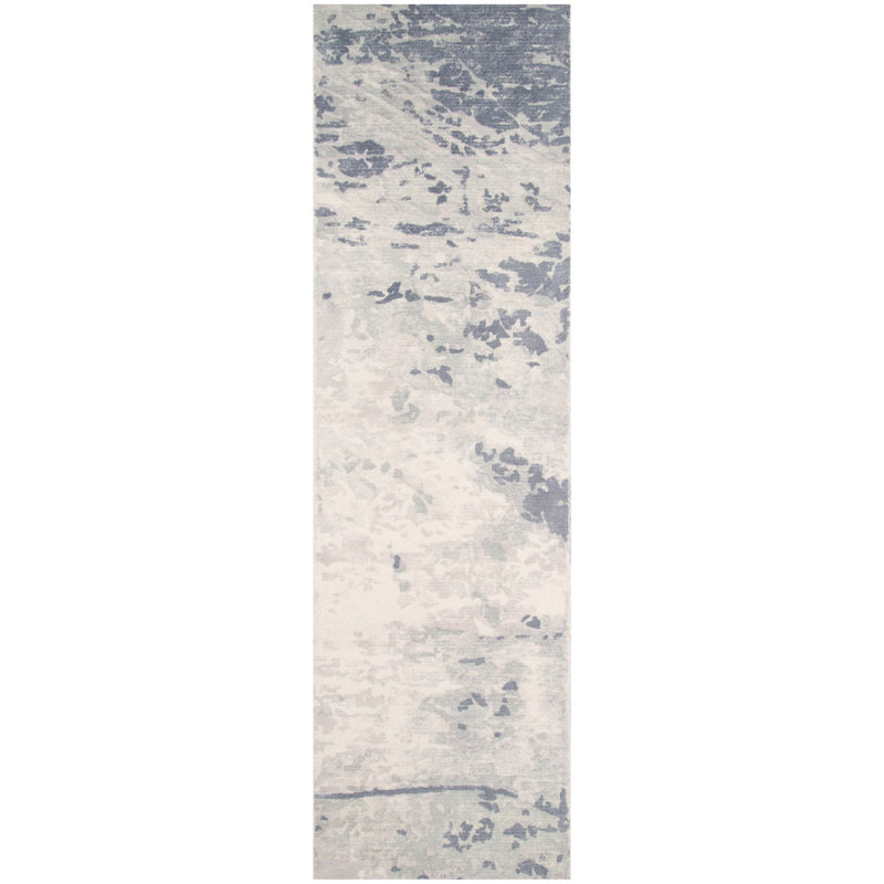 Mamedov Wool Abstract Indoor Rug, Runner 2'3" x 8'