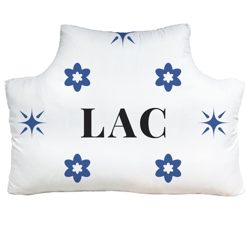 LA Bleu grand blanc rouge tête de lit coussin 59,5 po x 29,5 po