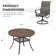 4-Person Patio Dining Set with Round Patio Dining Table and 4 Swivel PVC-coated polyester Chairs