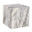 Table basse carrée avec finition texturée, table simple moderne en bois manufacturé aux tons de gris de 15,7 pouces
