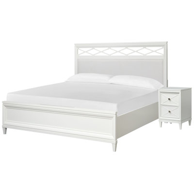 Colby Queen Upholstered Panel Bed With Nightstand