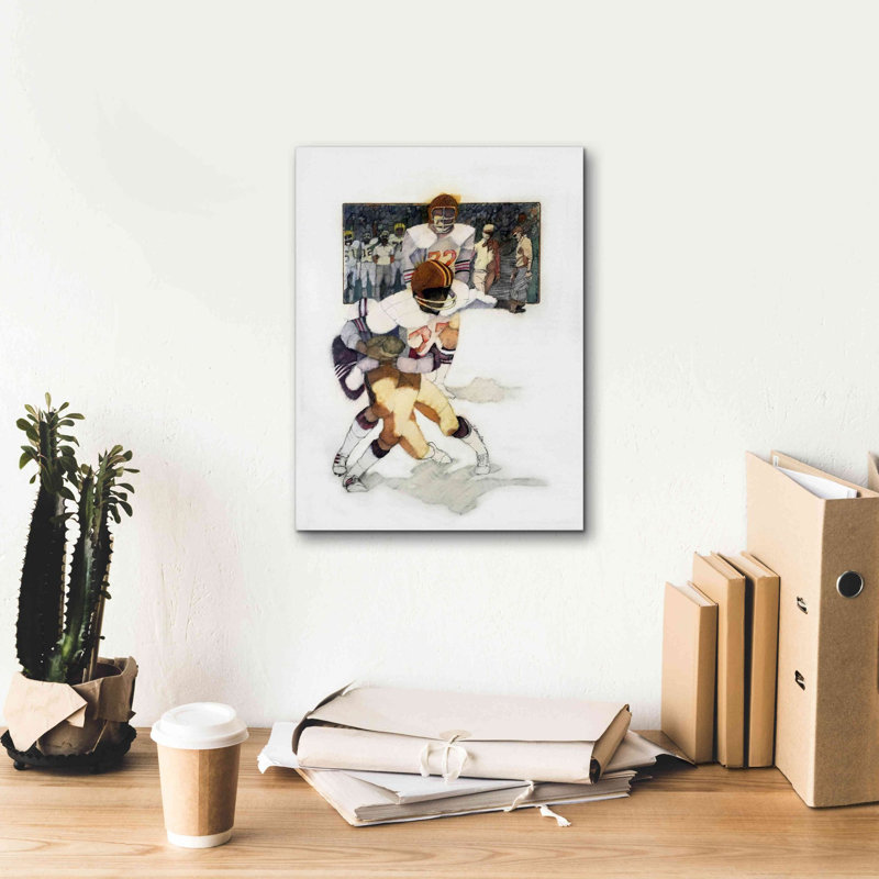 «The Tackle» par Bruce Dean, estampe numérique sur toile, H 16 po x l 12 po x P 0,75 po