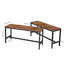 Silvia Table Benches, Set of 2, Industrial Style Indoor Benches, Durable Metal Frame