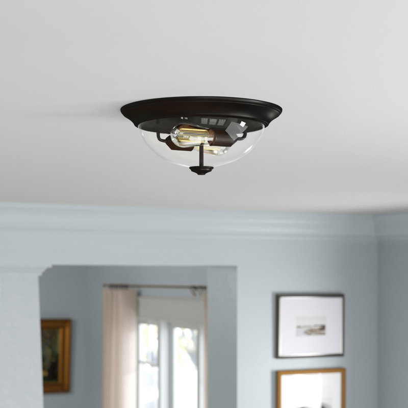 Luminaire bol encastré 13 po Designer Series, Bronze, Clair