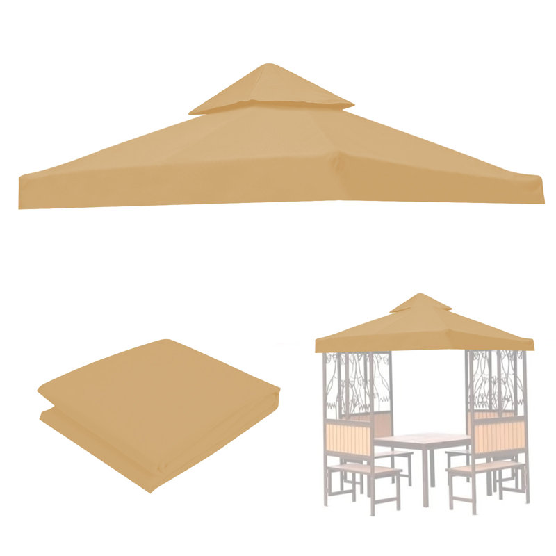 Abri de remplacement pour pavillon de jardin, 120 po x 120 po, Kaki, 2 étages