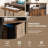 47" Reversible Computer Desk with Cabinet & Keyboard Tray , Industrial Home Office Desk or study desk for Small Spaces with Shelf-210457315