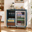 Meuble-bar de 95 cm avec compartiment réfrigérateur et casier à vin - Coin café moderne avec espace de rangement pour le vin de type tiroir-133630975