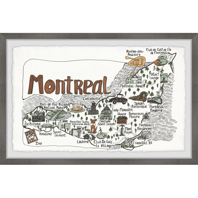 «Must See Montreal», reproduction encadrée, H 8 po x l 12 po x P 1,5 po