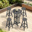 HDPE Outdoor Swivel Bar Stool & Round Table Set (3-Piece)-1990523003