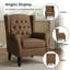 Duward 74Cm Wide Tufted Wingback Armchair with Solid Wood Legs-545297694