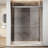 60" X 72" Double Sliding Doors with Double-handle towel rack and 1/4" Tempered Glass, Chrome-120019270