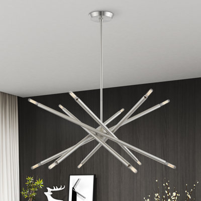 Poco 12 - Light Dimmable Sputnik Modern Linear Chandelier
