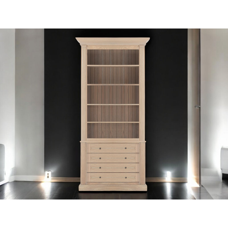 Earven 609.6cm H x 254cm W Library Bookcase