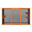 Volière pour chat détachable avec dessus imperméable et 3 plateformes de rebond - aire de saut orange