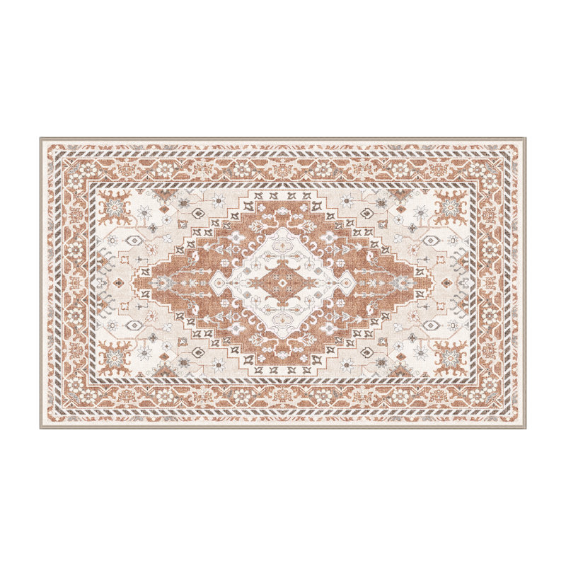 Firmine Hand Loomed Washable Oriental Indoor Rug, Rectangle 6' x 9'