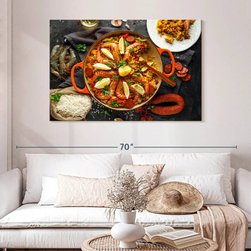 Paella aux fruits de mer Yarlin, H 32 po x l 48 po