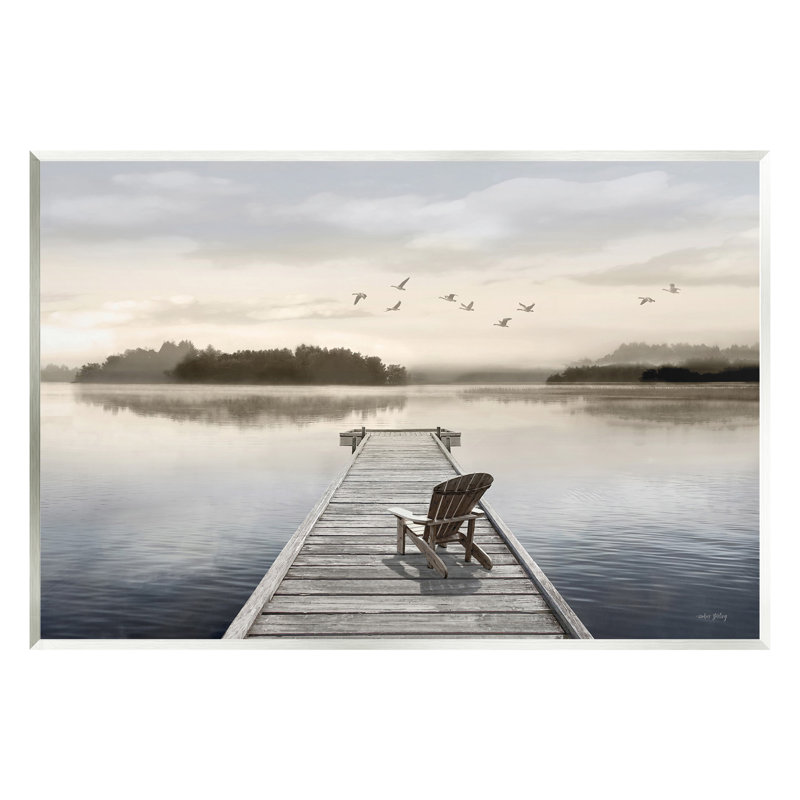 "Beach Chair on Dock", art mural par Amber Sterling, H 10 po x l 15 po