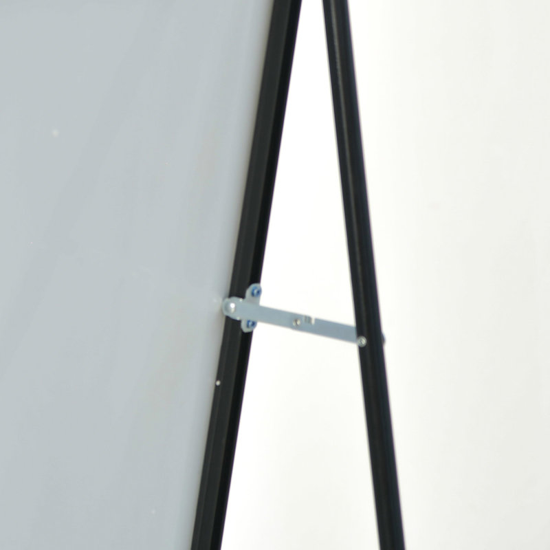 Aluminium Rectangle Floor Mirror, Black, Rectangular, 180 cm H x 80 cm W