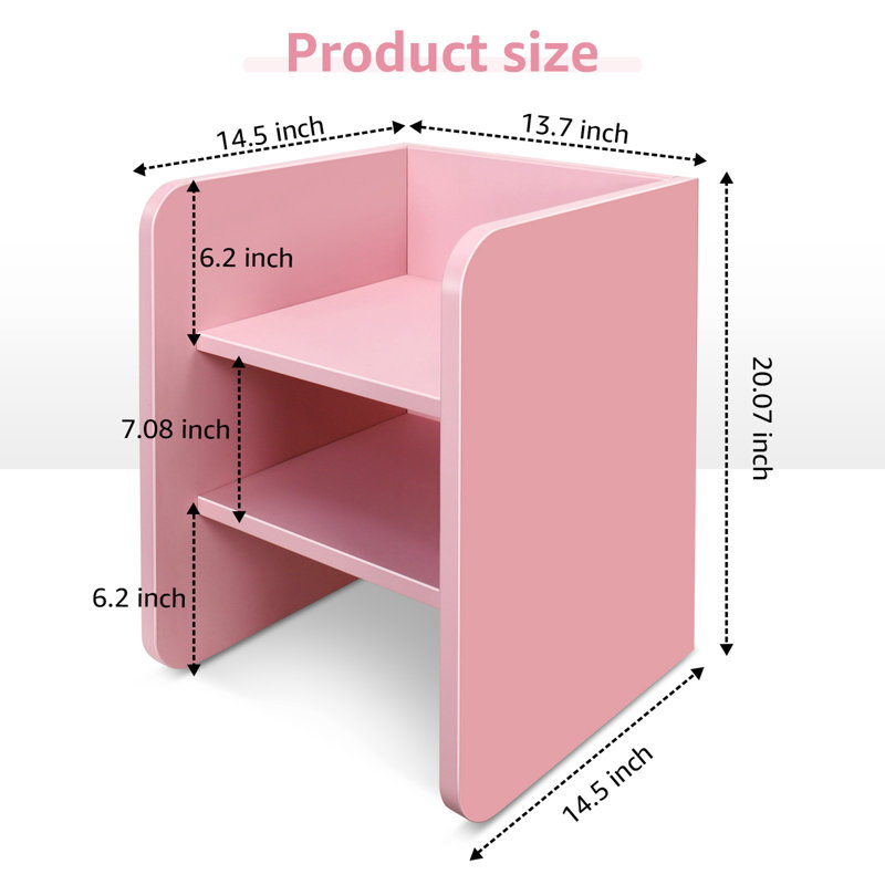Loagan Bookcase, Pink