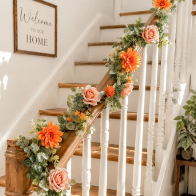 2 pièces guirlande d'hortensias, 6,56 pi de vigne rose, fleurs arquées, guirlande florale pour la décoration du chemin de table