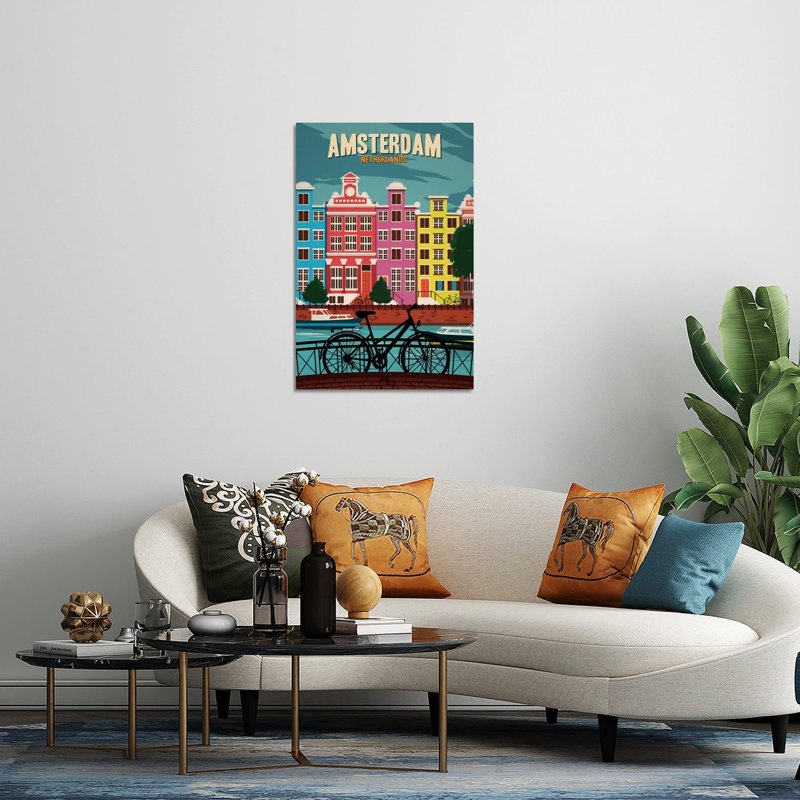 Amsterdam - impression sans cadre, H 24 po x l 16 po x P 0,25 po