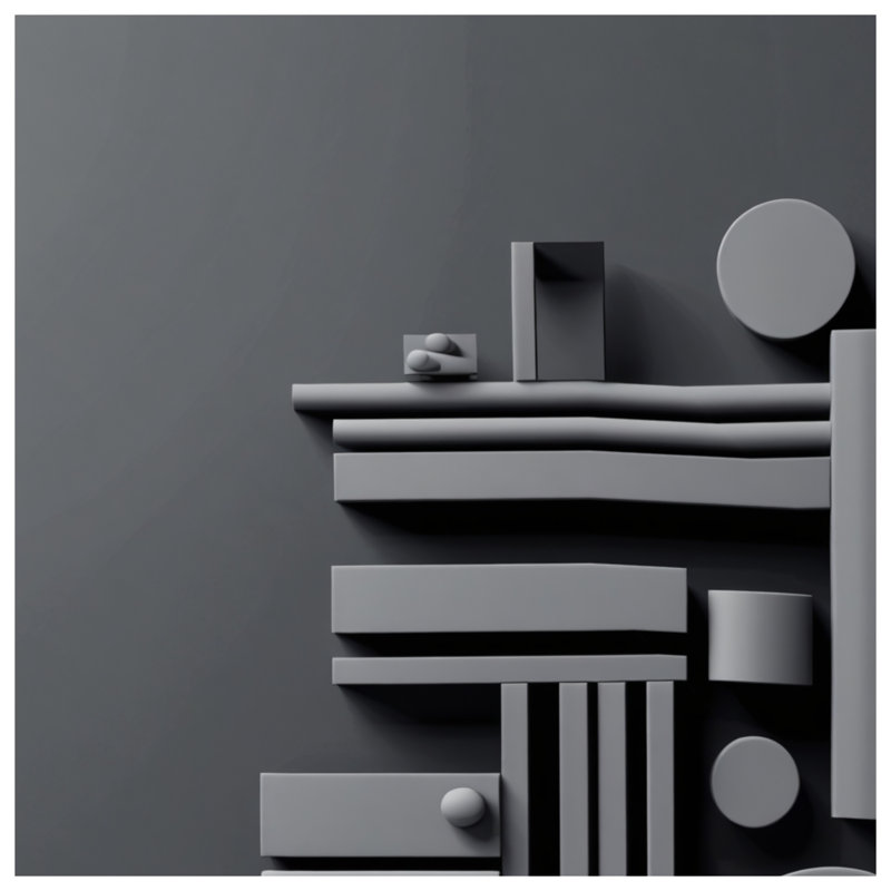 Couvertures grises à formes géométriques, 50 po L x 60 po H