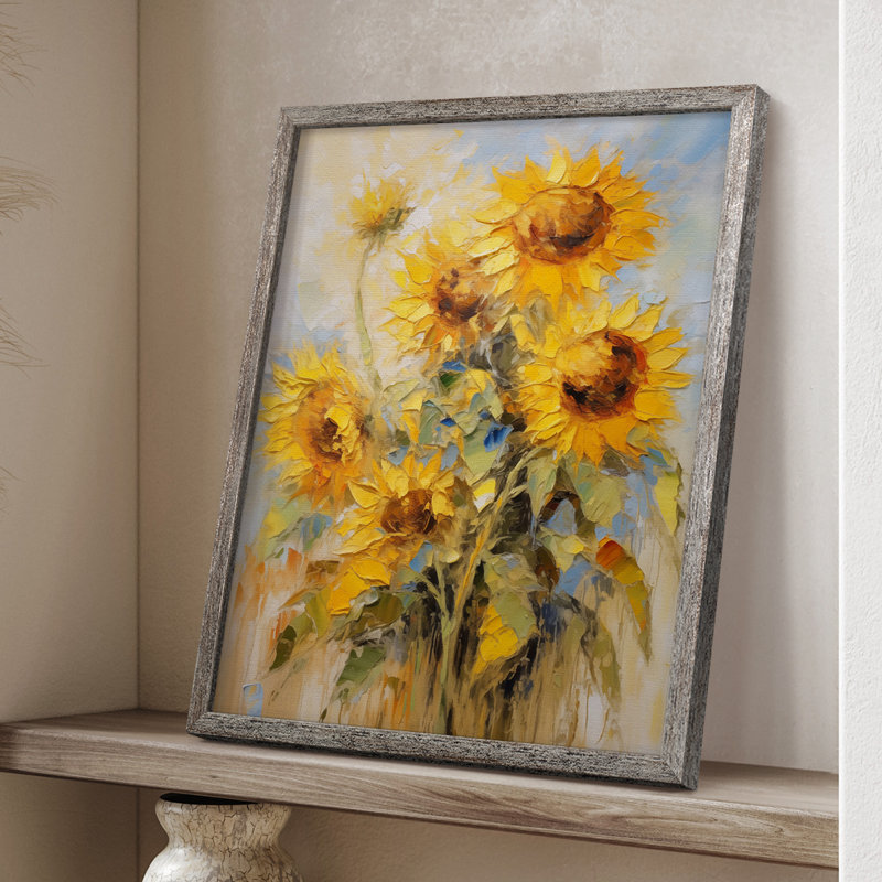 FLORAL Series CDLV III, reproduction d'art encadrée - bois massif, H 11 po x l 9 po