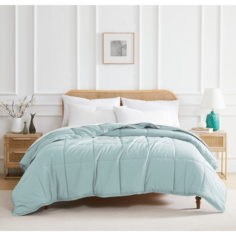 Édredon en duvet synthétique Southwest Fine Linens, Édredon simple, Bleu ciel