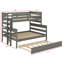 Wood Twin Over Full Bunk Bed With  Pull-Out Bed-116593632