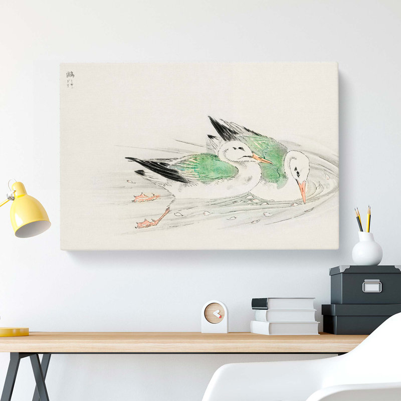 Two Gulls by Numata Kashu - Wrapped Canvas, 50cm H x 76cm W x 3cm D