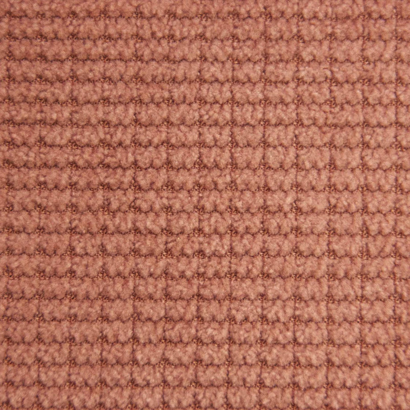 Lit simple réglable rose avec tête de lit à rainures, support en lin brossé, 12 supports, sans sommier, largeur 41 po