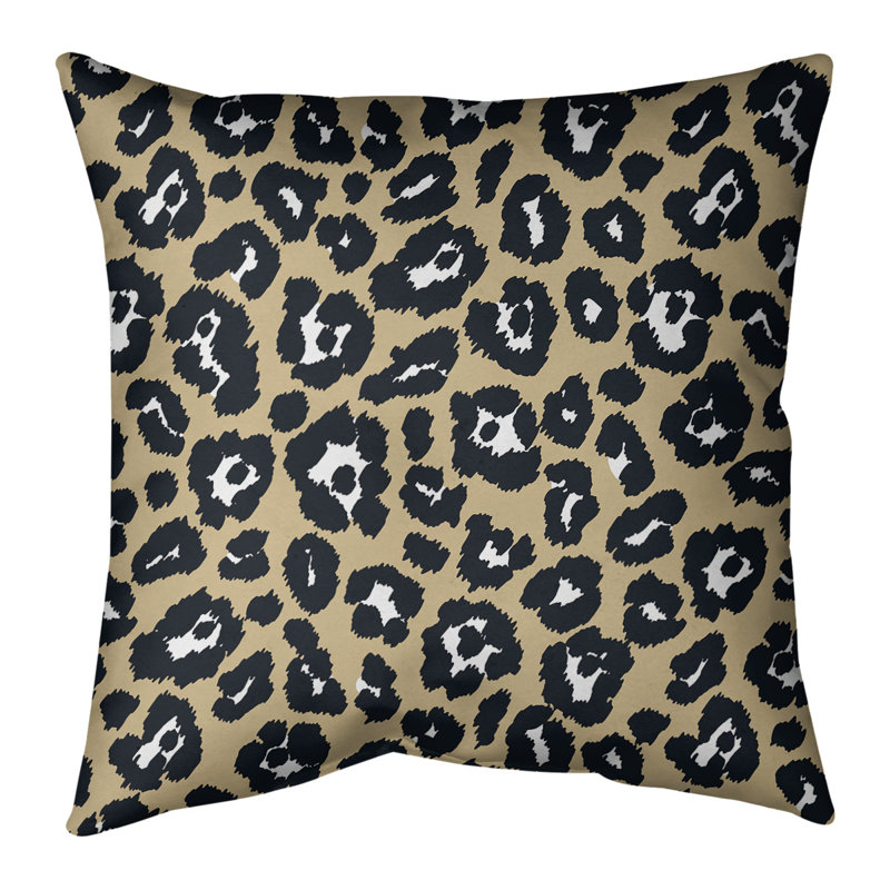 Housse de coussin carrée, 18" x 18", Doré, Faux lin