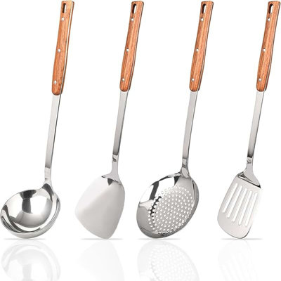 4-Piece Kitchen Utensil Set for Cooking and Serving