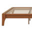 Base de lit plateforme en bois avec support en lattes de bois-136381563