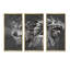 Loup et chef indien indien - ensemble de 3 reproductions d'art encadrées sur toile-87252671-87245123