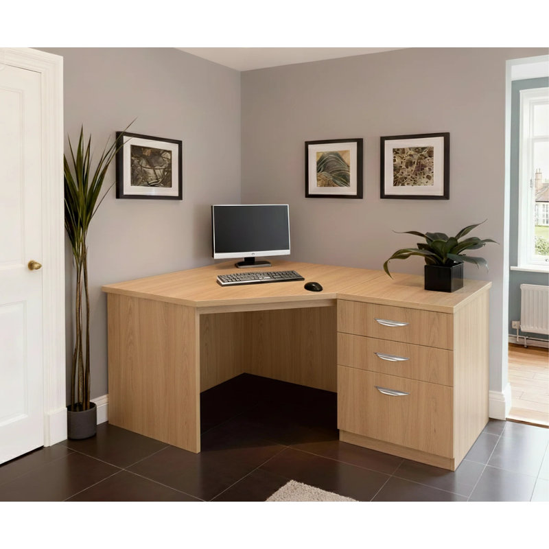 Nemisco Corner Computer Desk, Oak