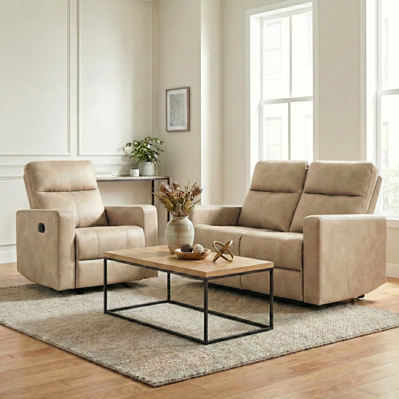 Causeuse inclinable manuelle 58 po Bruce - Taupe